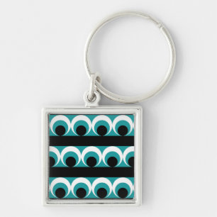 Geometric pattern key ring
