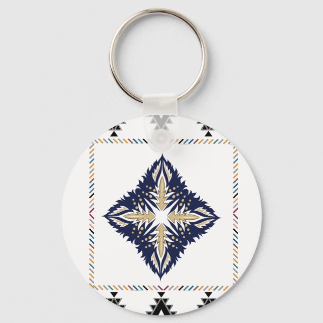 Geometric Pattern  Key Ring (Front)