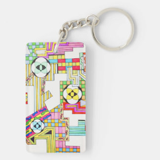 Geometric Pattern Key Ring