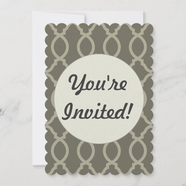 Geometric Pattern Lattice  Invitation (Front)