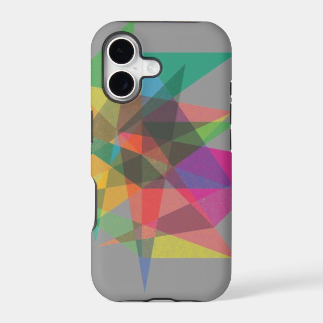 geometric pattern layered color iphone case (Back)