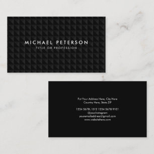 Geometric Pattern Luxury Black Business Card