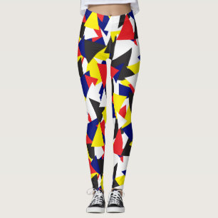 Geometric Pattern Maritime Flags Colourful Leggings