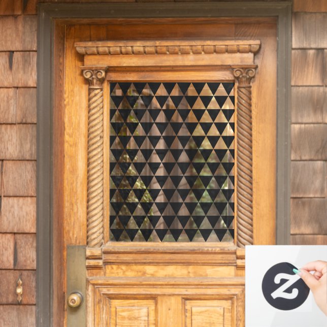 Geometric Pattern | Modern Stylish Black (Home Door)