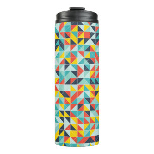 Geometric pattern. Mosaic colourful background of Thermal Tumbler