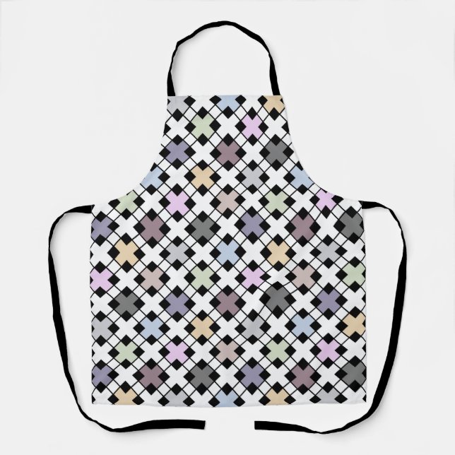  Geometric pattern multicolored Apron (Front)