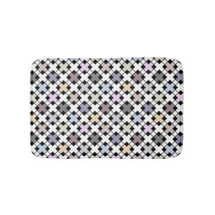 Geometric pattern multicolored Bath Mat