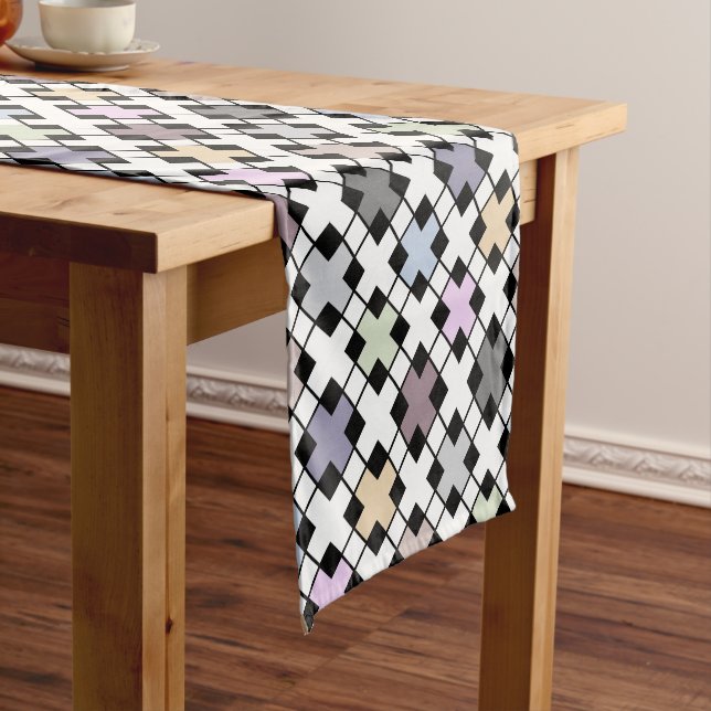  Geometric pattern multicolored Short Table Runner (In Situ)