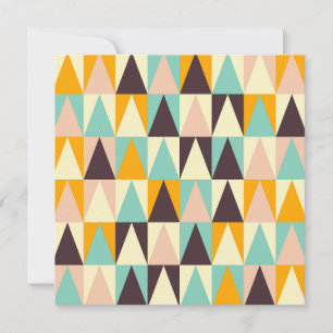 Geometric pattern of multi-colored triangles thank you card