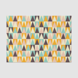 Geometric pattern of multi-colored triangles tissue paper