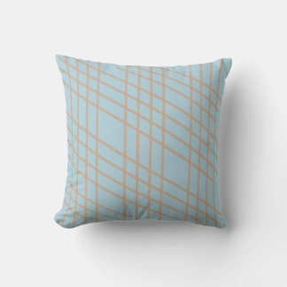  "Geometric Pattern on Blue" Cushion