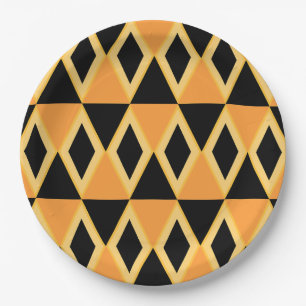 Geometric Pattern Paper Plate