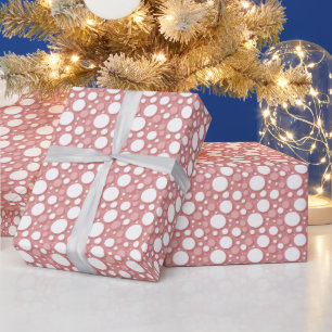Geometric Pattern Pink Fizz Bubbles Wrapping Paper