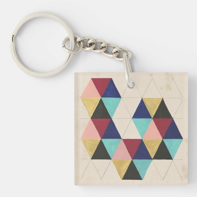 Geometric Pattern Play III Key Ring (Front)