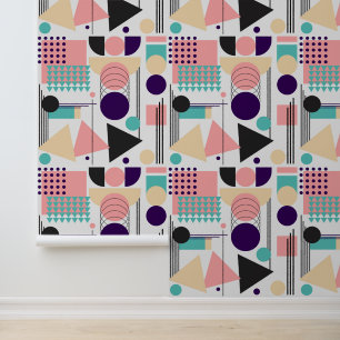 Geometric Pattern Pop Art Retro Wallpaper