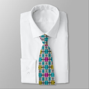 Geometric pattern retro sixties tie