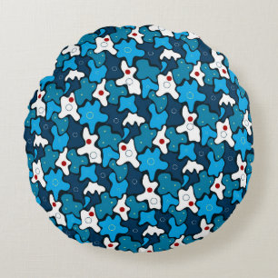 Geometric pattern round cushion