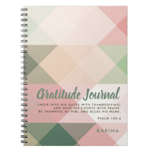 Geometric Pattern Scripture Gratitude Journal