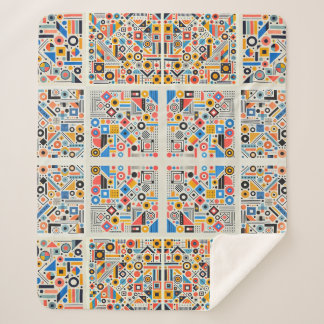 Geometric pattern sherpa blanket