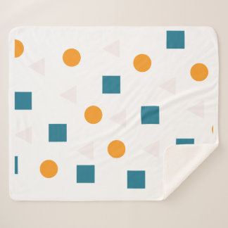 Geometric Pattern Sherpa Blanket – Cosy & Modern 