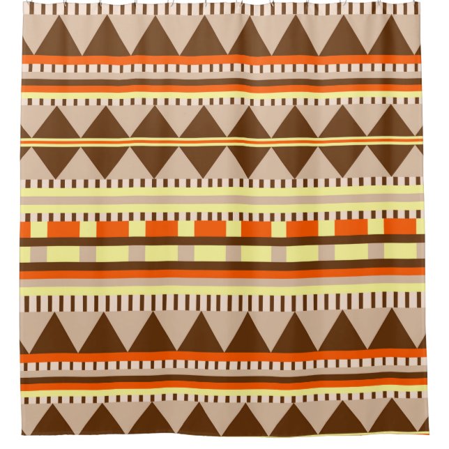Geometric pattern shower curtain (Front)