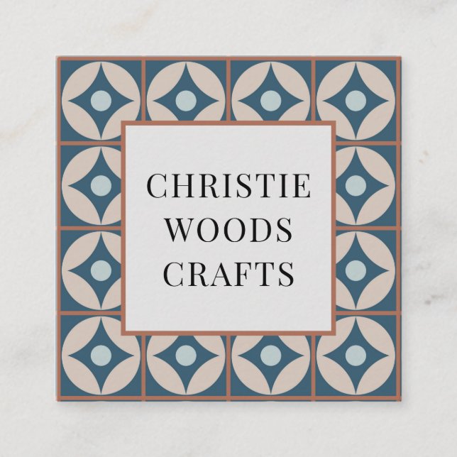 Geometric Pattern  Square Business Card (Front)