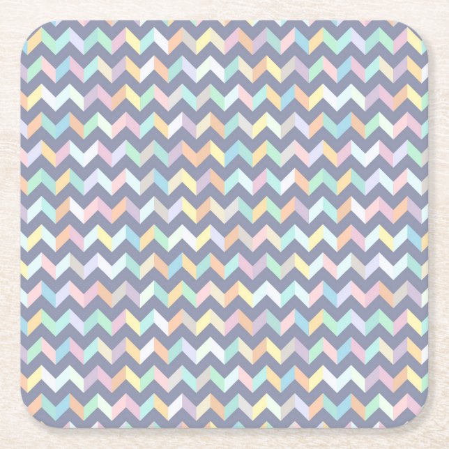 Geometric Pattern Square Paper Coaster (Front)