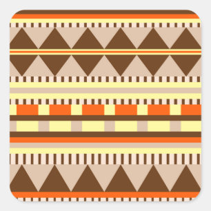 Geometric pattern square sticker