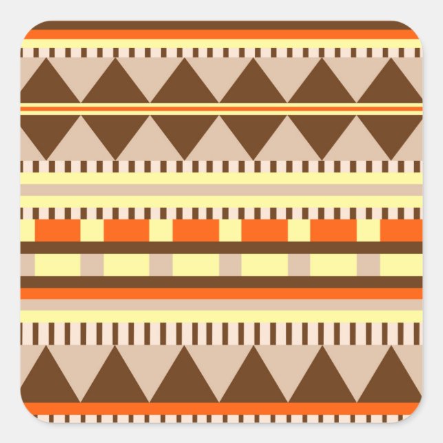Geometric pattern square sticker (Front)