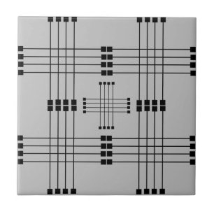 Geometric Pattern   Squares   Lines   Gray   Ceramic Tile