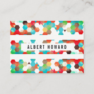 Geometric Pattern / Stripes Business Card
