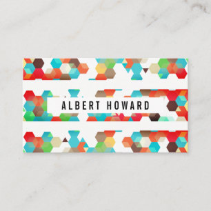 Geometric Pattern / Stripes Business Card
