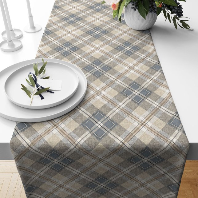 Geometric Pattern Table Runner in Soft Neutrals (Geometric Pattern Table Runner in Soft Neutrals)