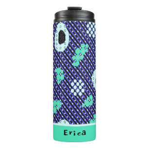 Geometric pattern thermal tumbler