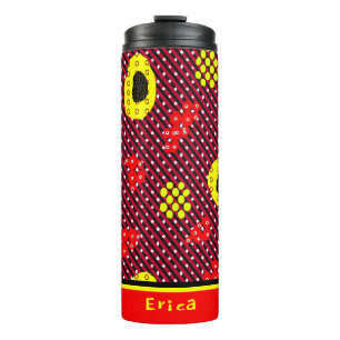 Geometric pattern thermal tumbler