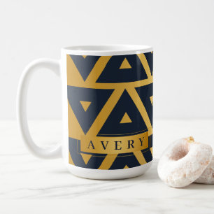 Geometric pattern Triangle Personalised Coffee Mug