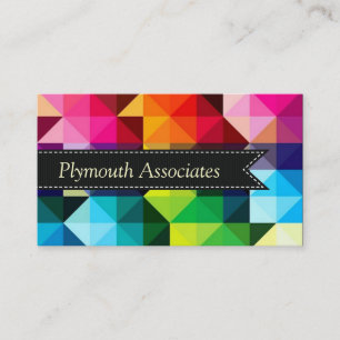 Geometric Pattern Vector Colourful Business Card