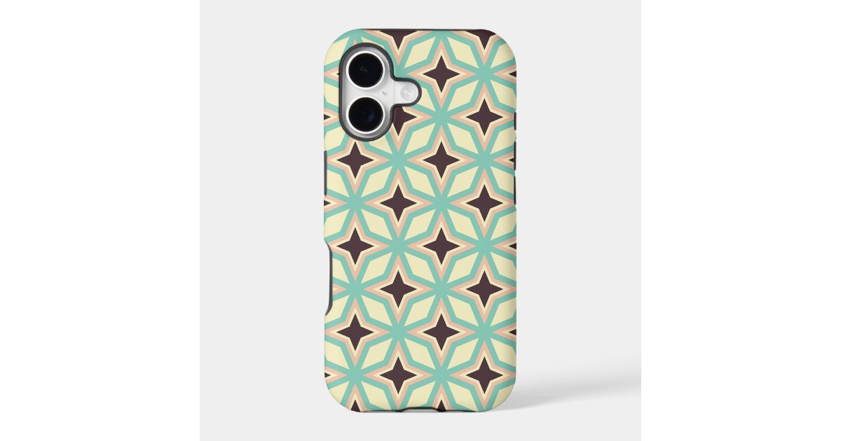 Geometric pattern with alternating dark star shape | Zazzle