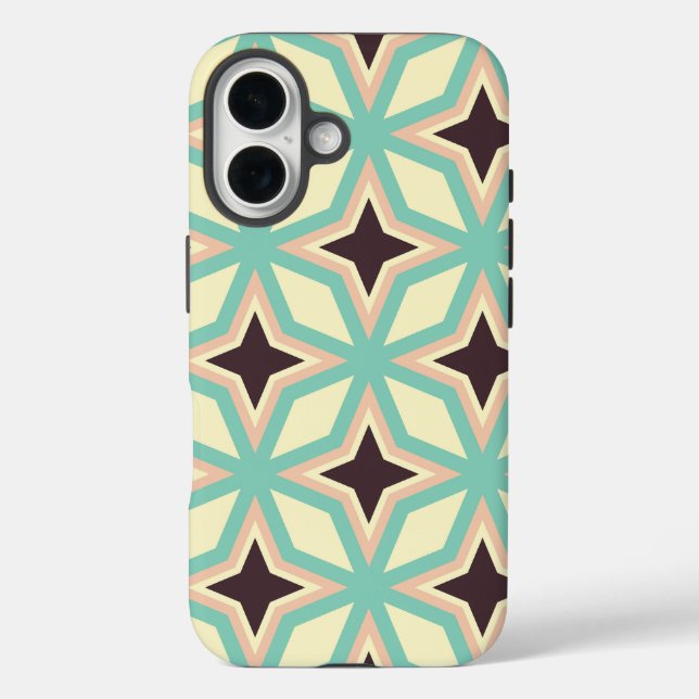 Geometric pattern with alternating dark star shape Case-Mate iPhone case (Back)