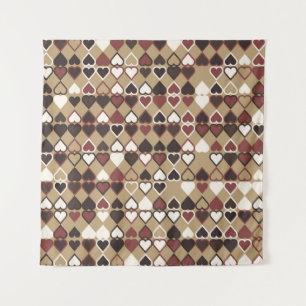Geometric pattern with colored elements, abstract  tapestry