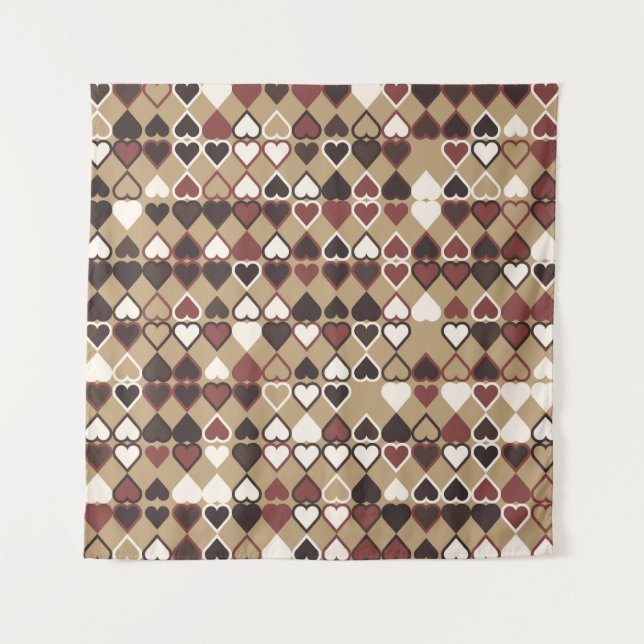Geometric pattern with colored elements, abstract  tapestry (Front)