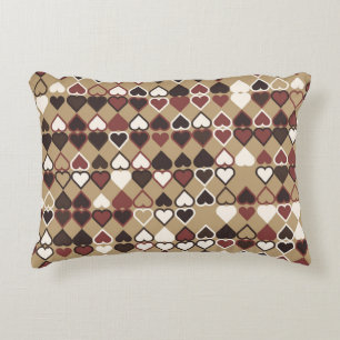 Geometric pattern with coloured elements, abstract decorative cushion