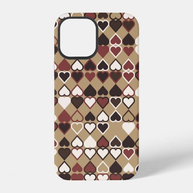 Geometric pattern with coloured elements, abstract iPhone case (Back)