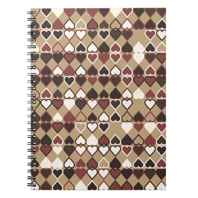 Geometric pattern with coloured elements, abstract notebook (Front)