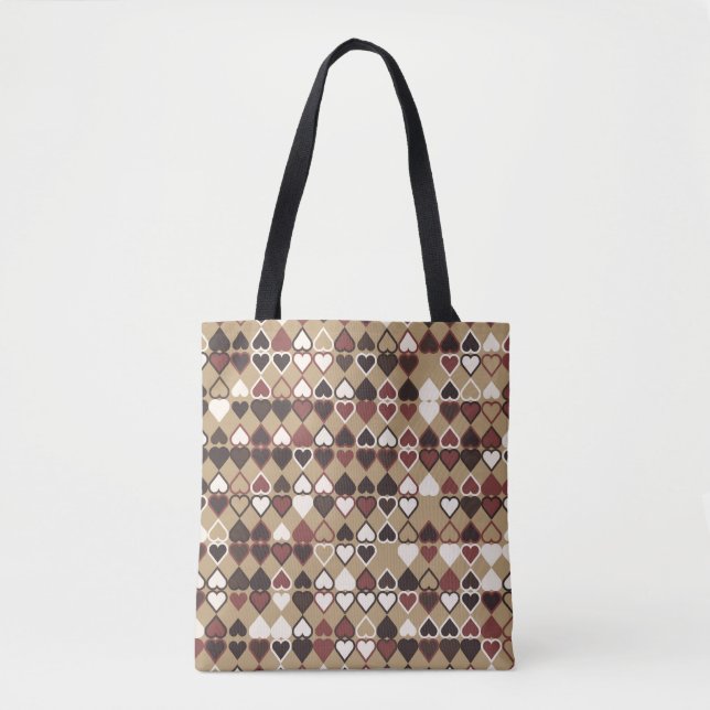 Geometric pattern with coloured elements, abstract tote bag (Front)