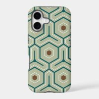 Geometric pattern with interlocking hexagons