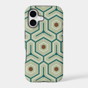 Geometric pattern with interlocking hexagons