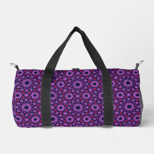 Geometric Pattern with Purple Truncated Tri-Hexago Duffle Bag
