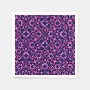 Geometric Pattern with Purple Truncated Tri-Hexago Napkin