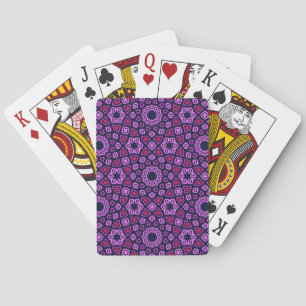 Geometric Pattern with Purple Truncated Tri-Hexago Playing Cards